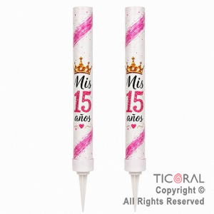 KIT DECO TORTA MIS 15 (12 UNIDADES)